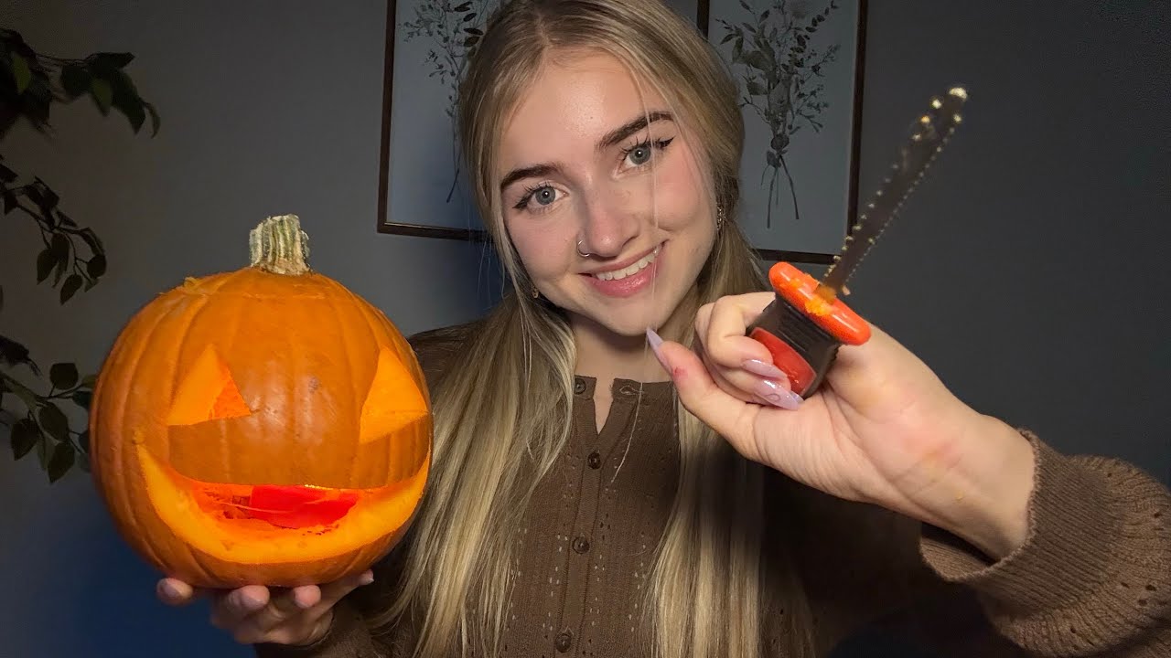 ASMR Carving You Like a Pumpkin🎃 for many tingles 