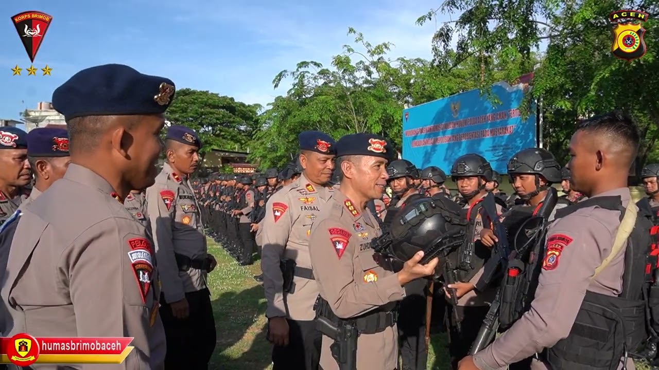 Brimob Aceh Gelar Apel Siaga Jelang Hari Damai Aceh dan HUT RI ke-80
