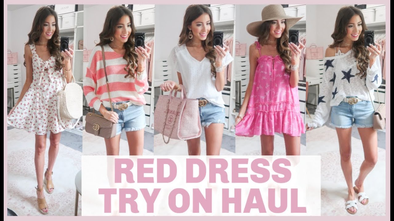 AFFORDABLE SUMMER CLOTHING HAUL 2019 | RED DRESS TRY ON HAUL | SUMMER OUTFIT IDEAS