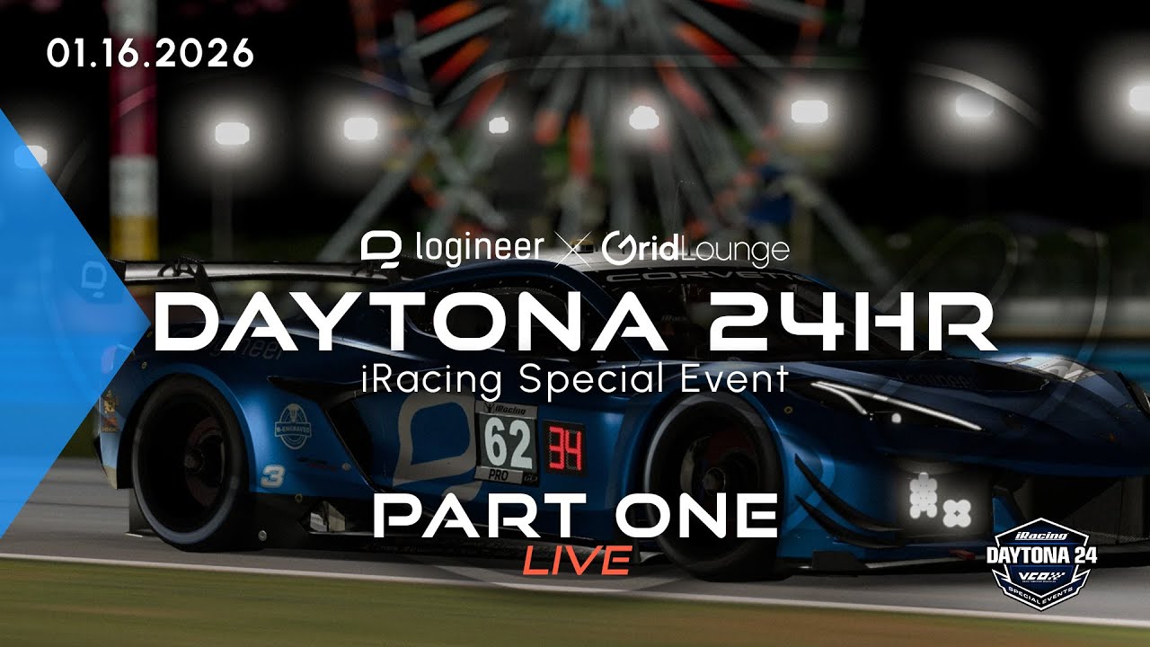 🔴 LIVE: 24 Hours of Daytona – Grid Lounge Blue Team (Part 1 of 3) | iRacing Endurance Race