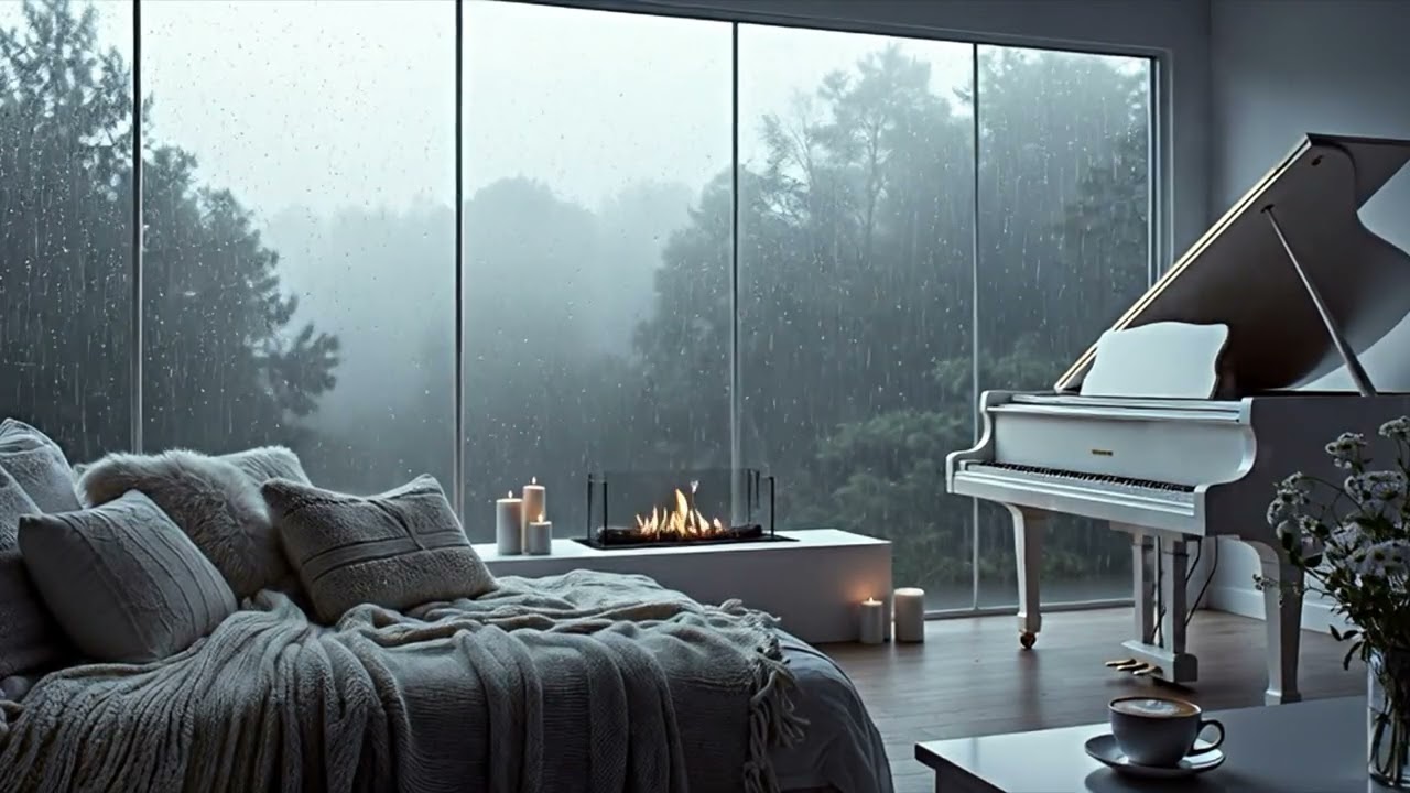 Relaxing Piano Music & Rain Sounds for Deep Sleep, Stress Relief and Anxiety, Meditation, Calming