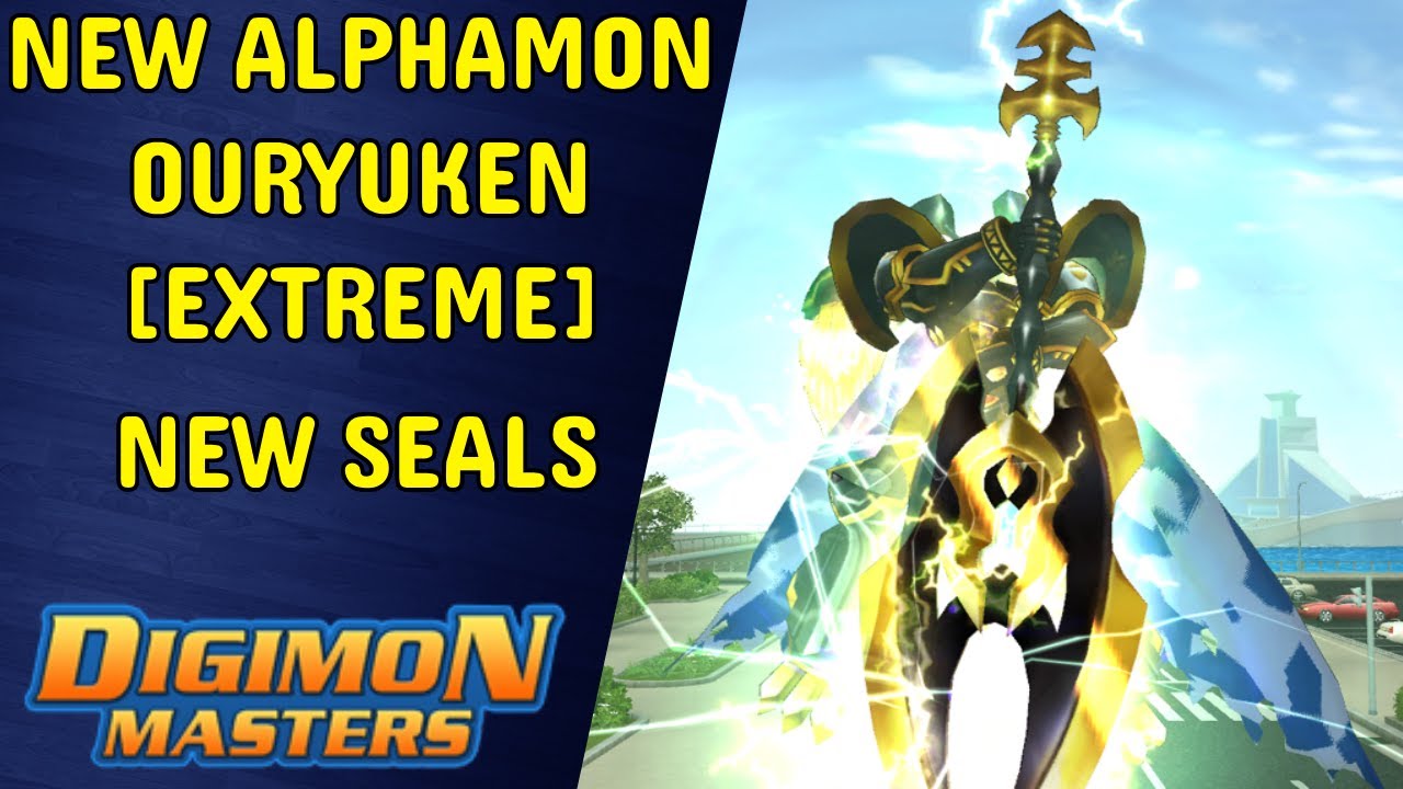 Digimon Masters Alphamon Ouryuken [Extreme] New Seals And Costumos Perma DMO Att 17/06/2025