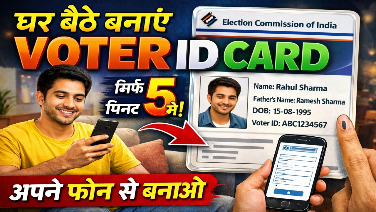 Voter ID Card Online Apply 2026 | 5 मिनट में Voter ID Card बनाएं 🔥 मोबाइल से पूरा प्रोसेस