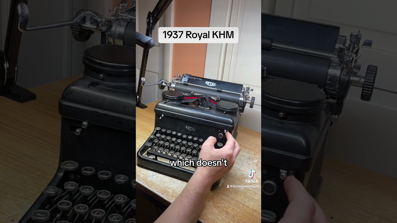 How to use all functions on a 1937 Royal KHM antique desktop typewriter