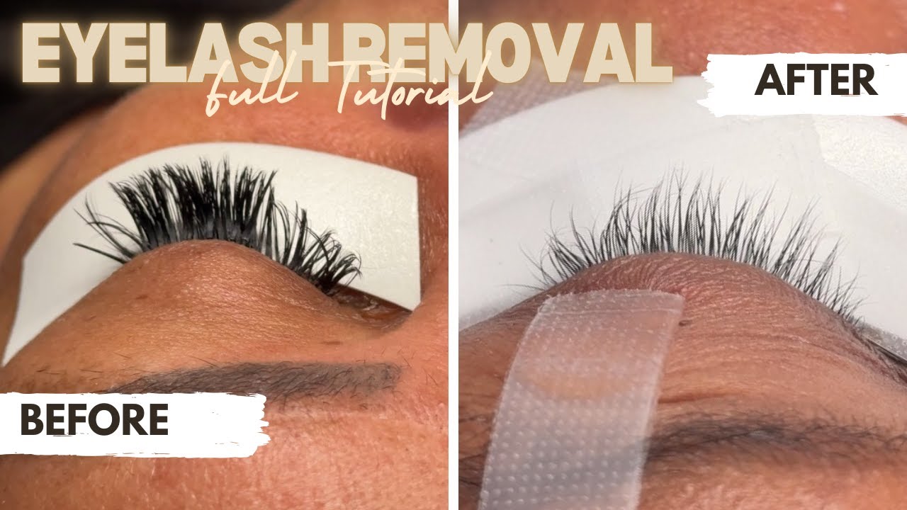 Full Eyelash Removal | How to Remove Eyelash Extensions |