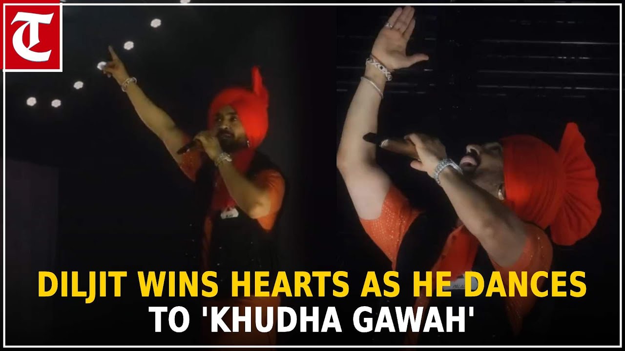 Watch Diljit Dosanjh&rsquo;s mesmerising performance as he sings, dances on &lsquo;Khuda Gawah&rsquo; in Pune concert