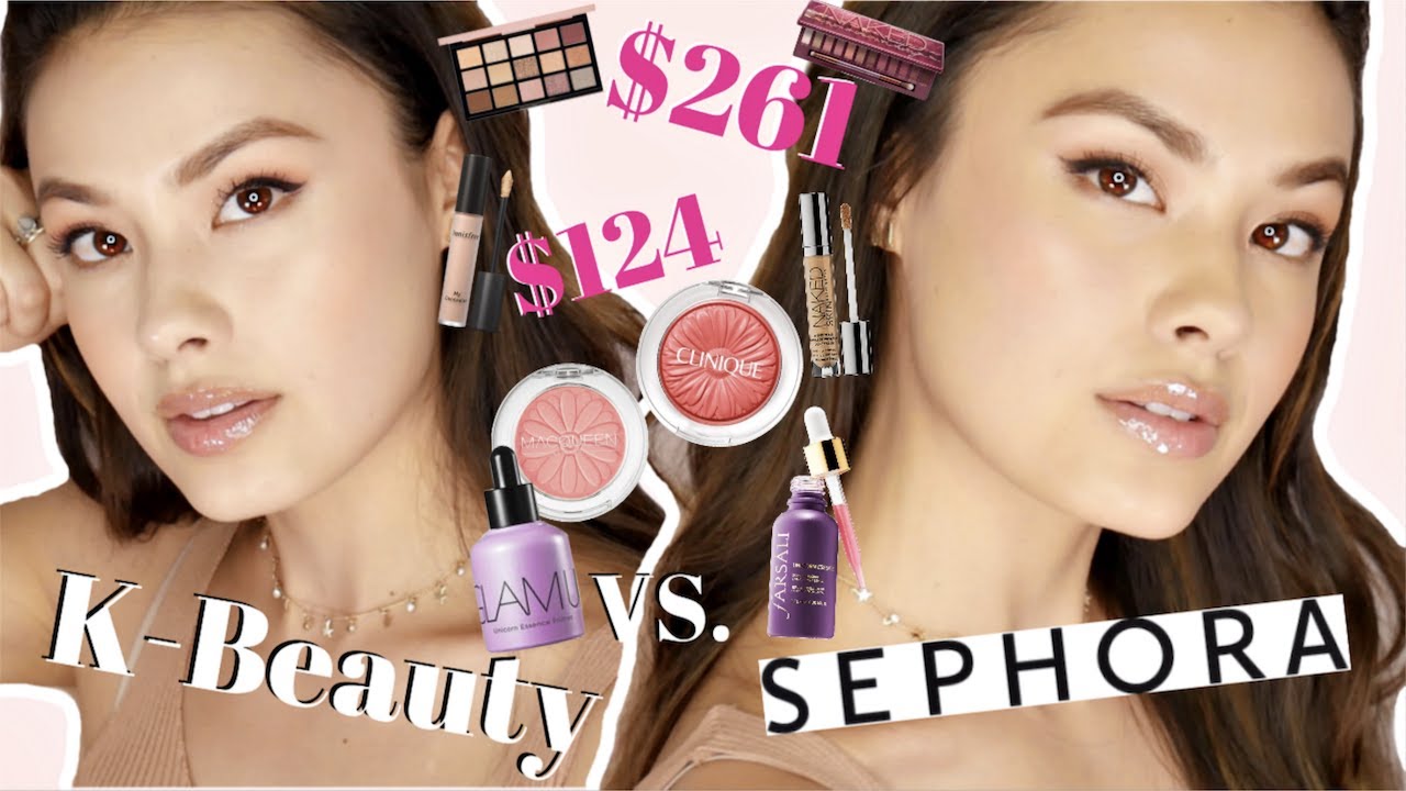 K-BEAUTY DUPES of MAKEUP FROM SEPHORA | Full Face of Highly-Rated Beauty