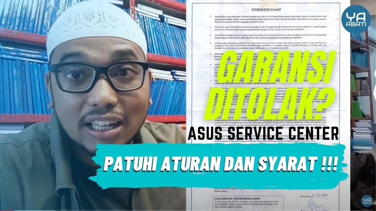 Perhatikan Syarat dan Ketentuan Berikut Sebelum Membawa Perangkat Anda ke ASUS Service Center