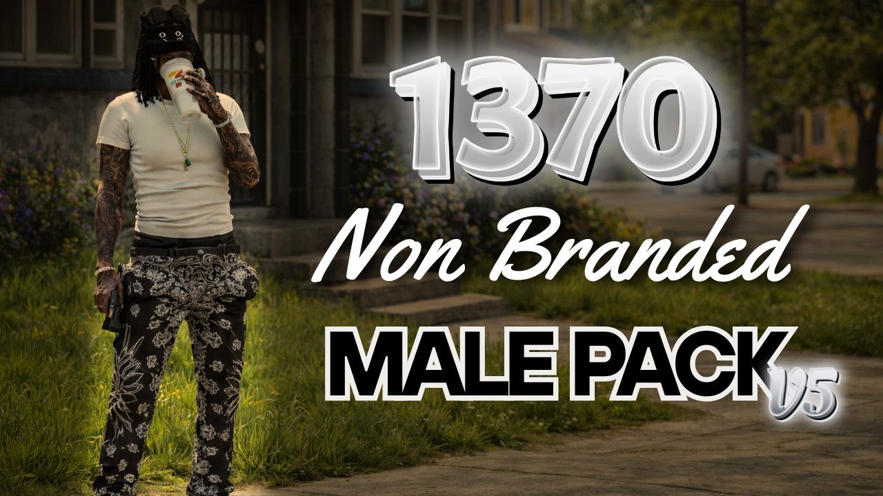 FiveM Male Non Branded Clothing Pack V5.5 | Realistic RP Outfits (Non-Branded) | 1370 Modding