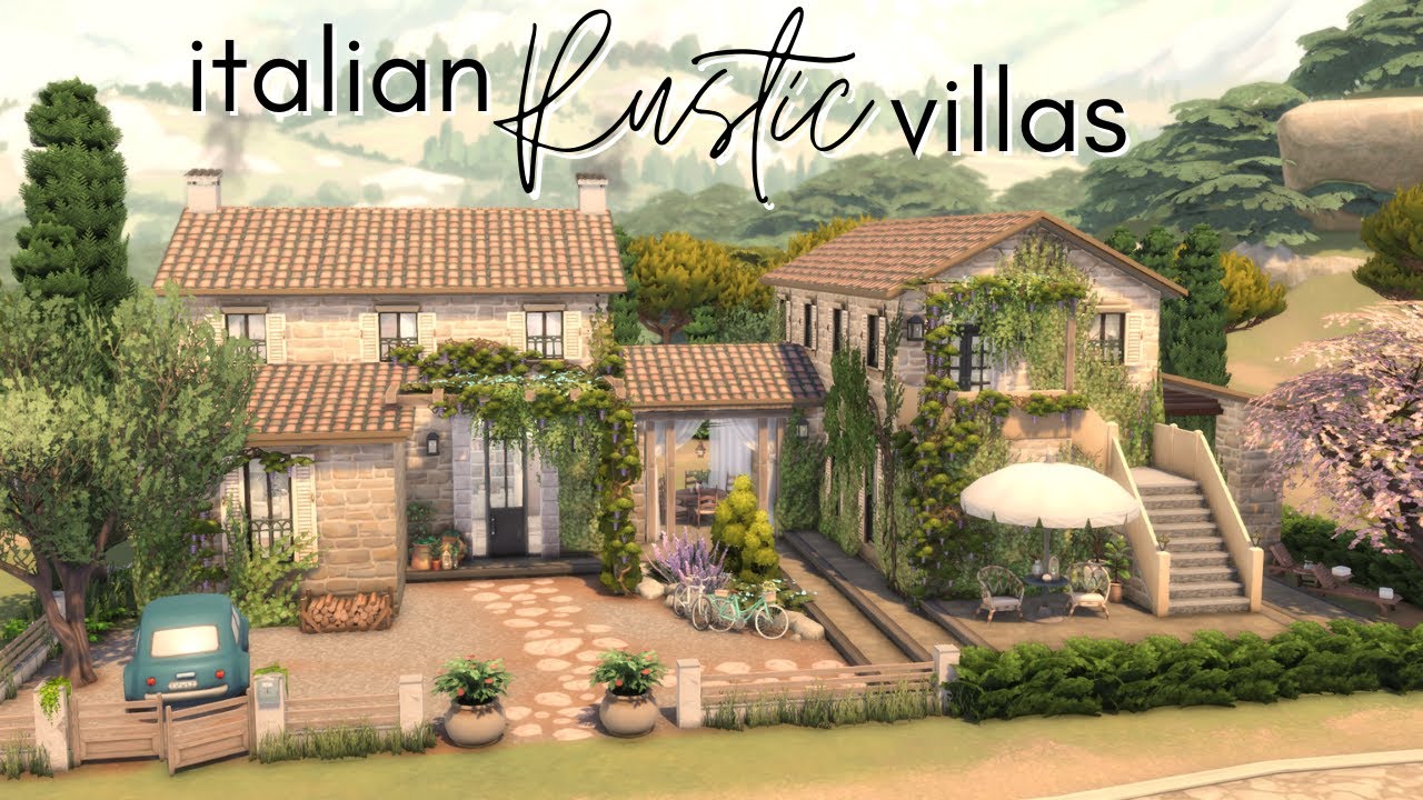 ITALIAN RUSTIC VILLAS - The Sims 4 Speedbuild | NO CC 🌿🍕