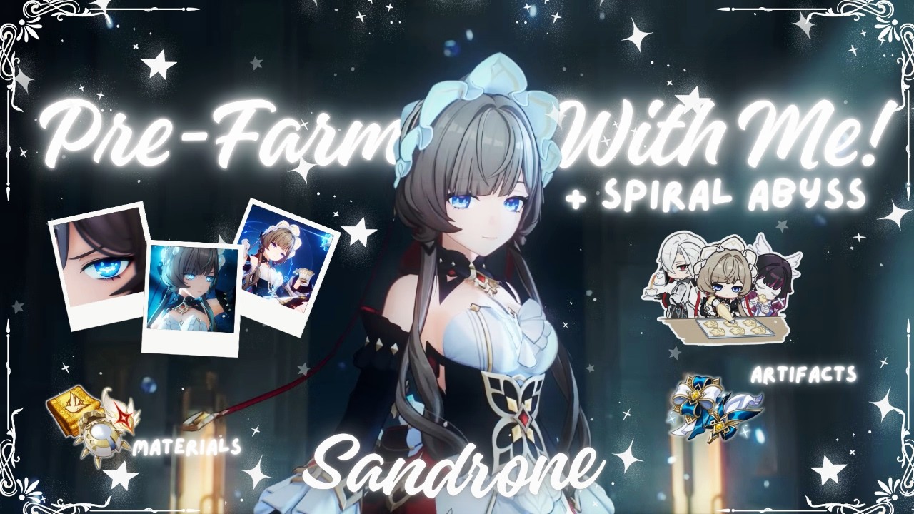 Pre-Farm Sandrone with me! ⚙️⏾⋆˚ Spiral Abyss for Primogems❄️Prep for Snezhnaya? Cozy Genshin Impact