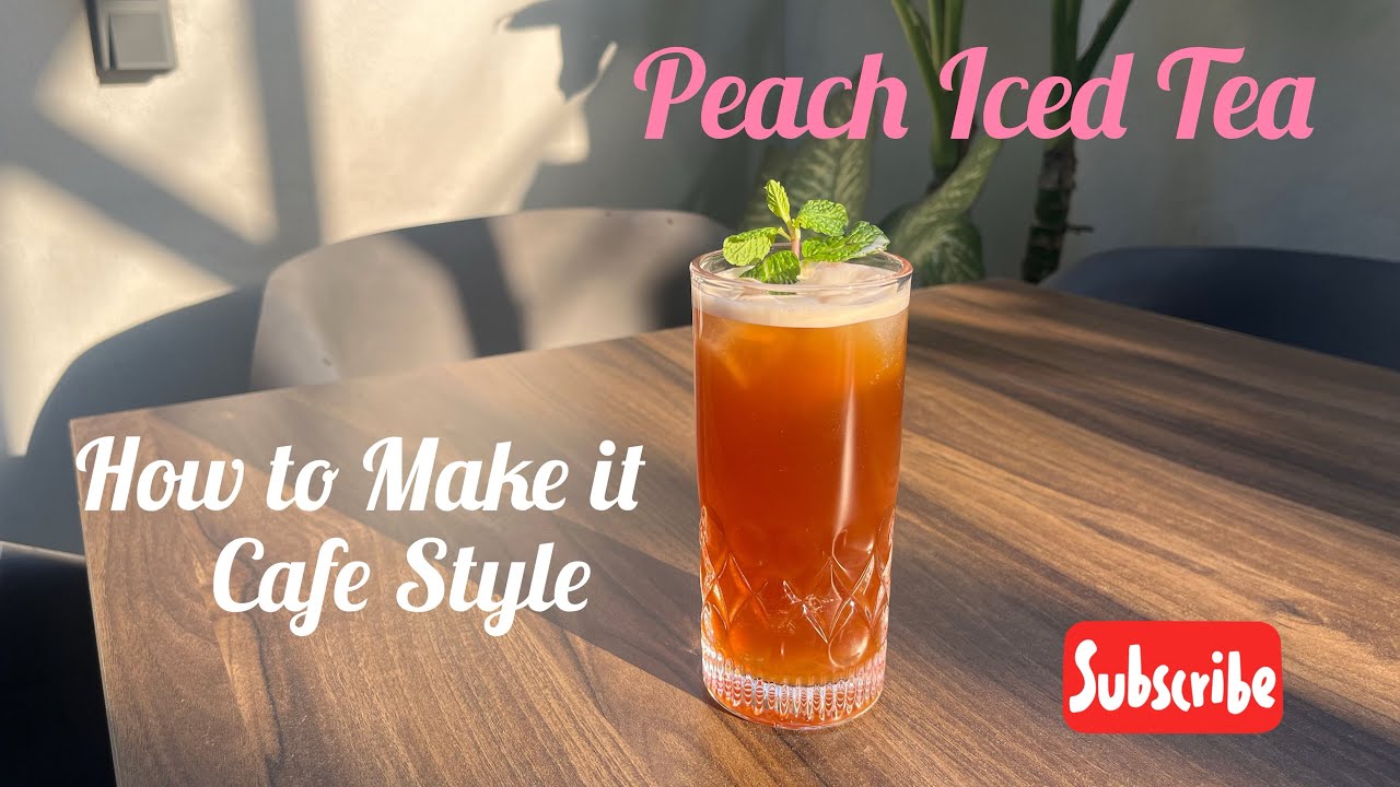 PEACH ICED TEA | Refresing, Flavourful Super Easy Cafe Style Recipe 🍑