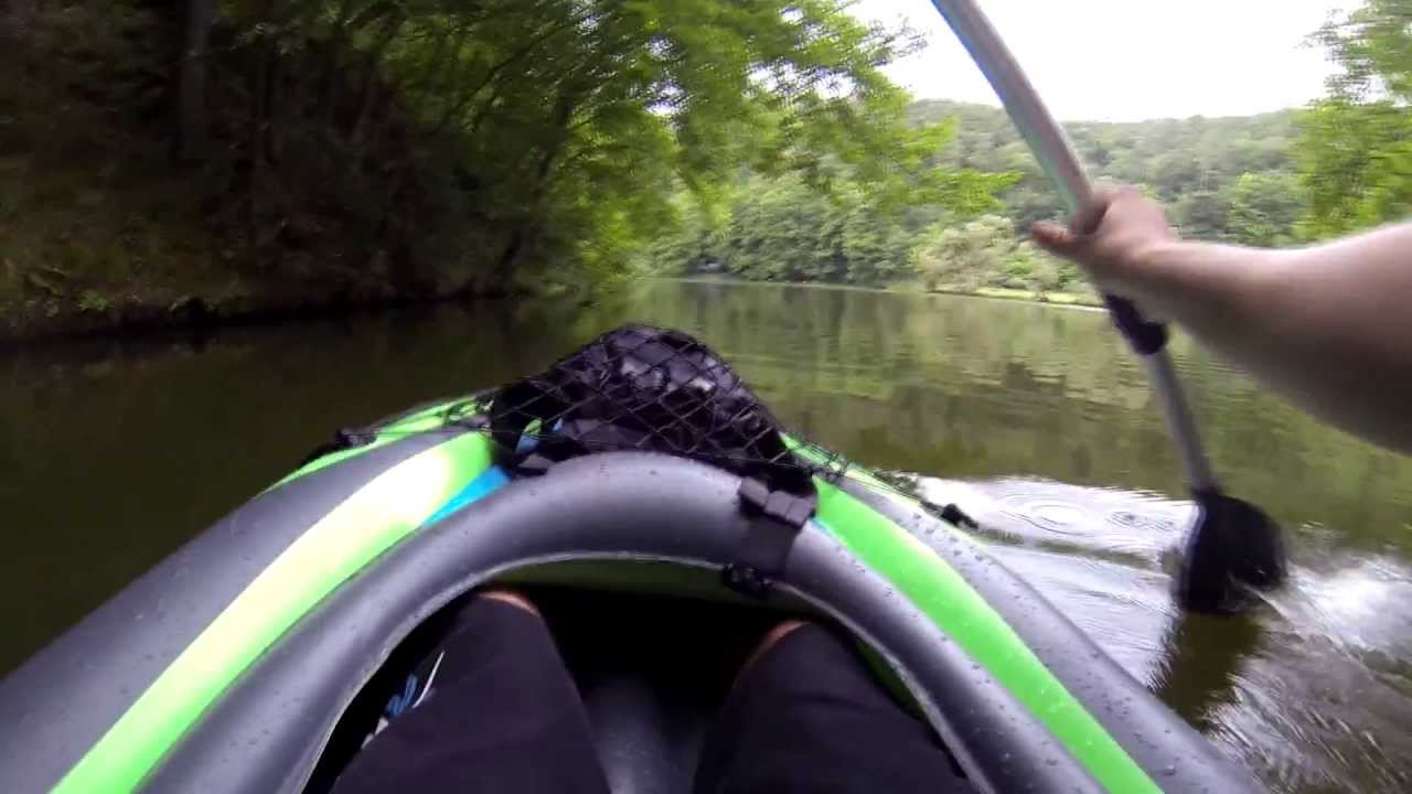 Intex Challenger K1 Kayak First test GOPRO HERO 3 Black Edition chest mount