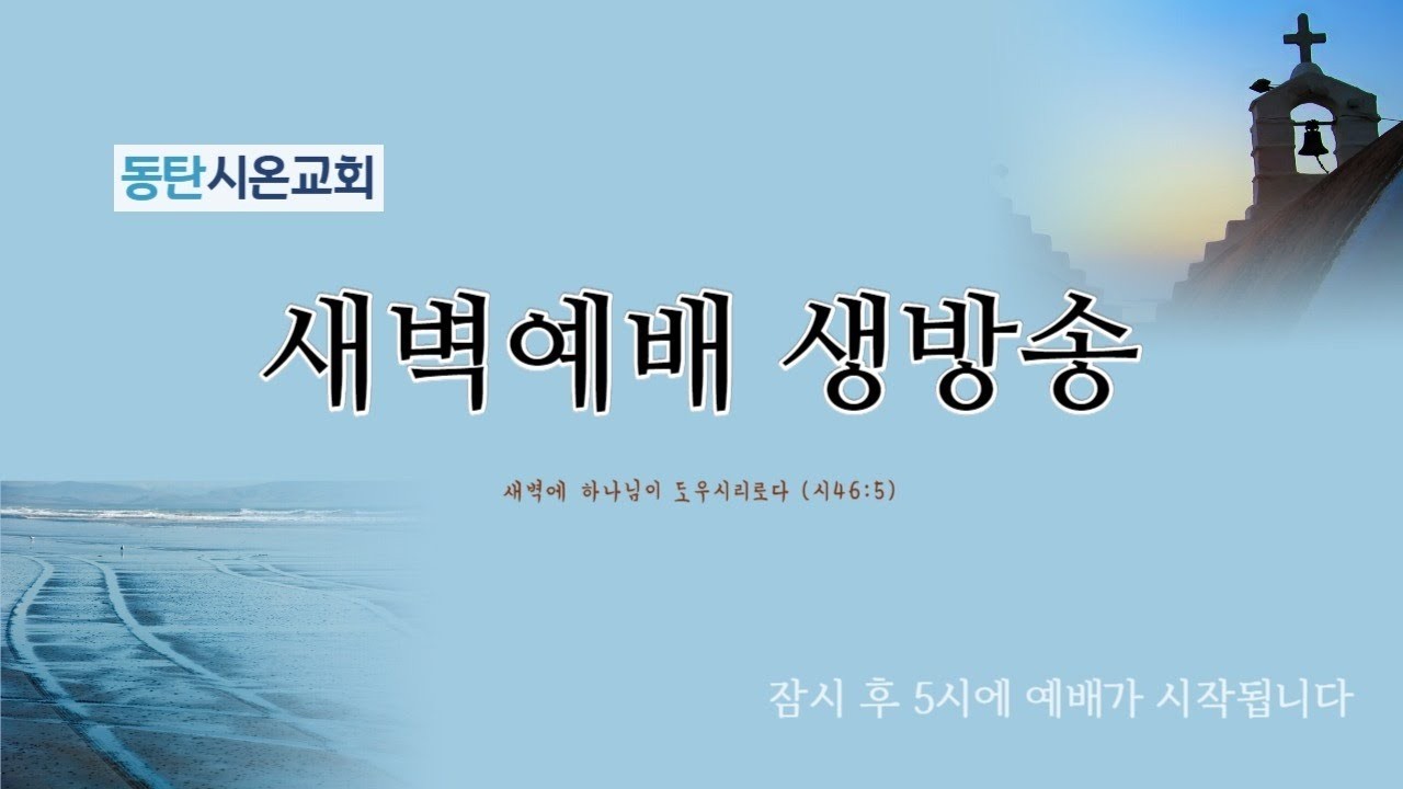 2월 12일 동탄시온교회 새벽예배 생방송