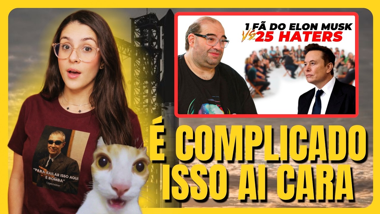 📱REACT: 1 FÃ DO ELON MUSK X 25 HATERS | FT. SÉRGIO SACANI