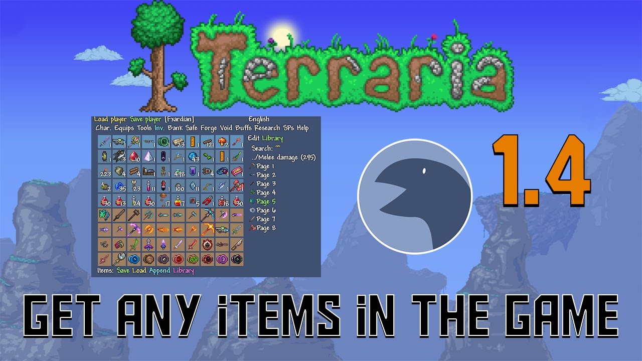 Terraria 1.4 |  How to get any Items in the Game [Terrasavr Inventory Editor]