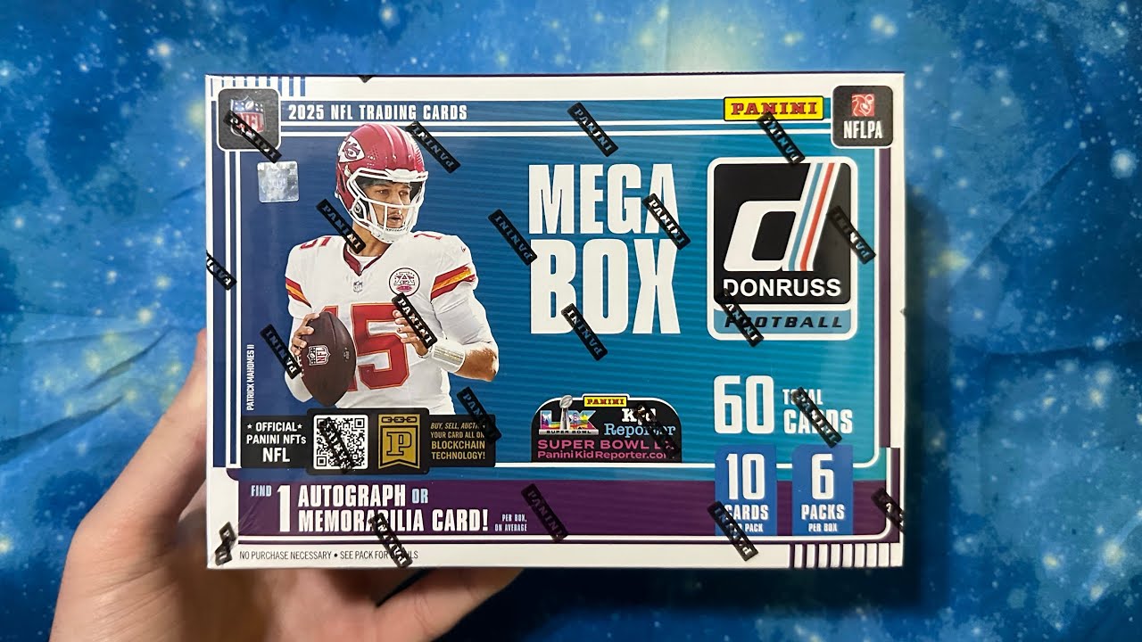 Наборы Panini Donruss Football Mega Boxes 2025 года от Blue Scope (Target)