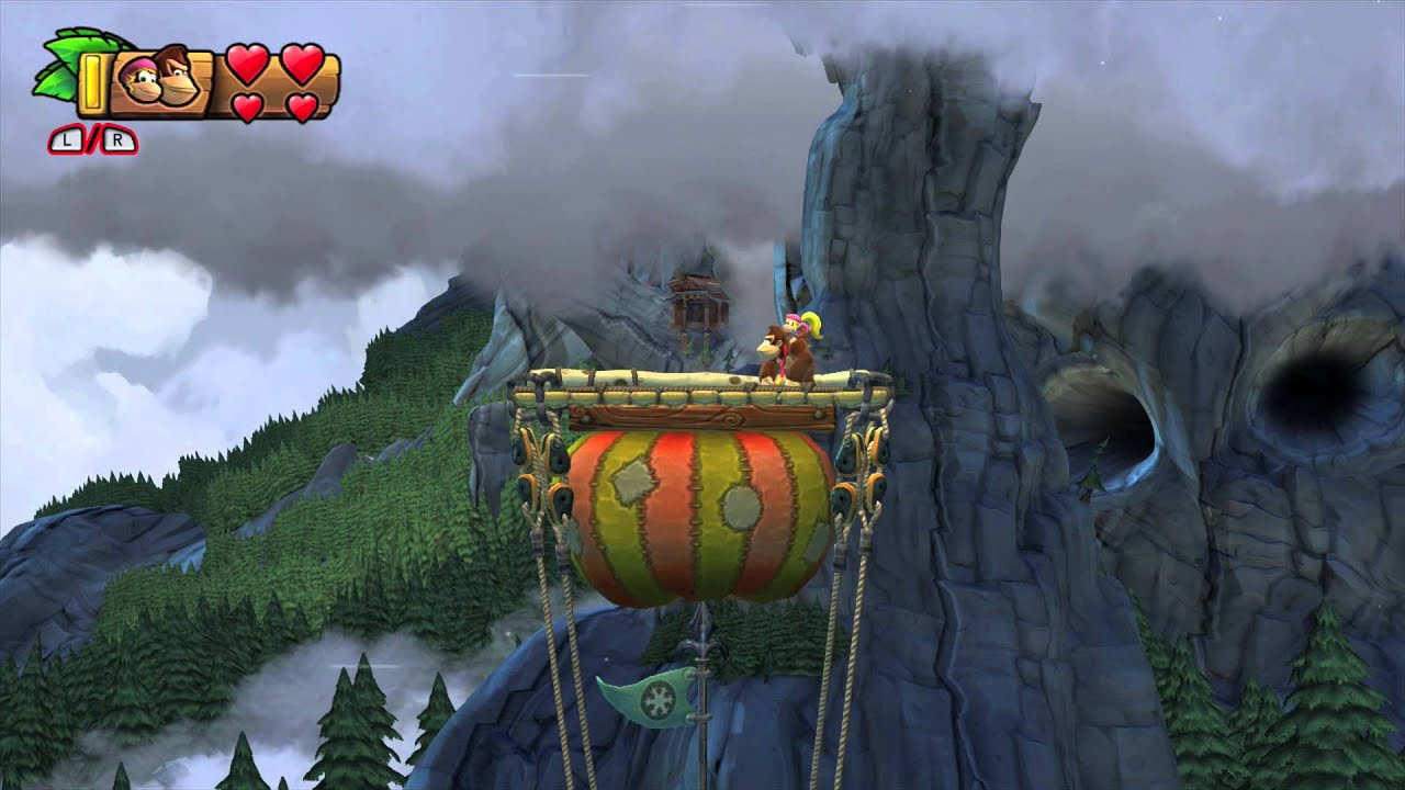 Donkey Kong Country: TF. Ascenso aerostático 2-5 - Gameplay - 100% puzzles y letras