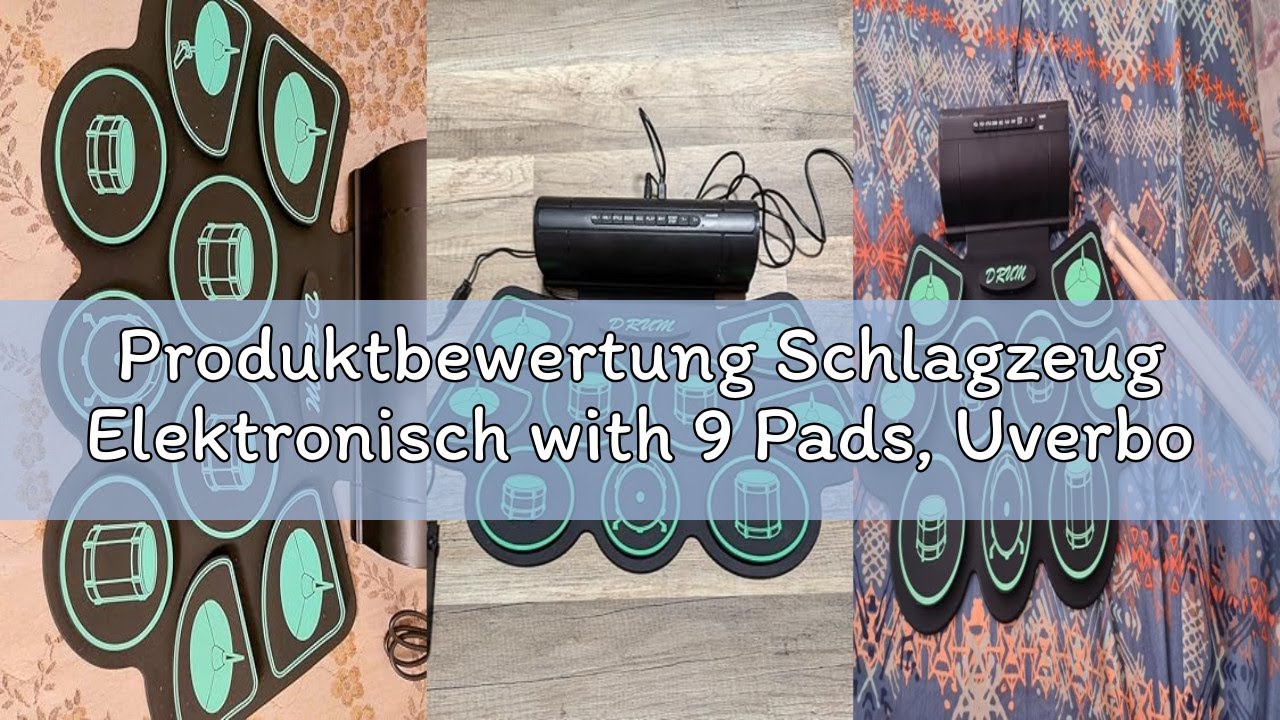 Produktbewertung Schlagzeug Elektronisch with 9 Pads, Uverbon E-drum Set Elektronisches Schlagzeug E