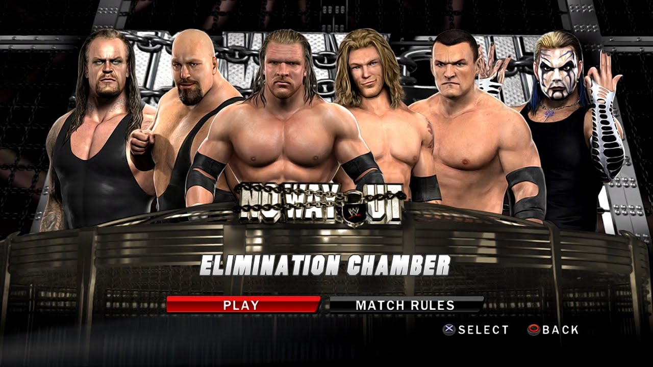 WWE SVR 2010 PS3 - TripleH,Edge,BigShow,VladimirKozlov,Undertaker,JeffHardy - Elimination Chamber