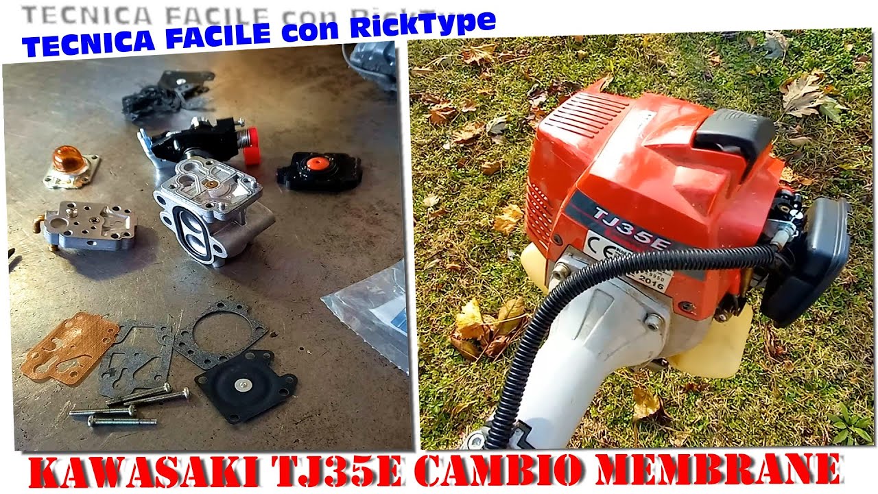 Decespugliatore Kawasaki TJ35E cambio delle membrane pescante e candela