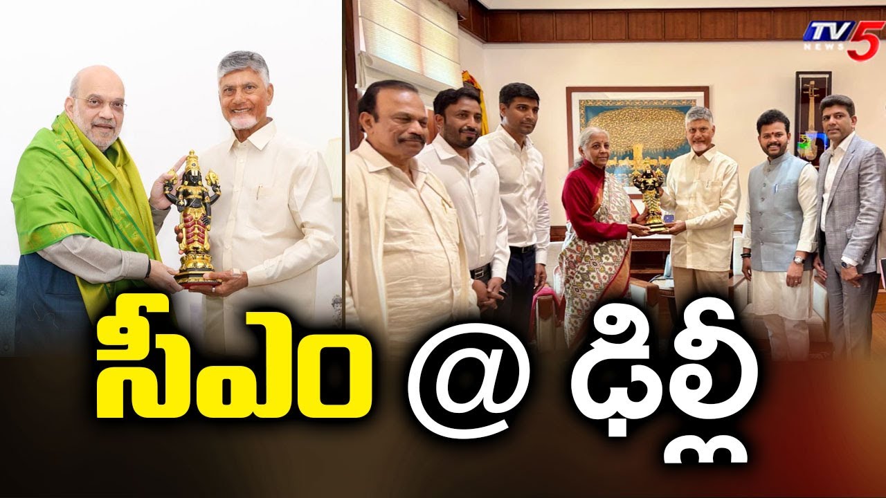 AP CM Chandrababu Naidu Meets Union Ministers At Delhi | TDP | TV5 News