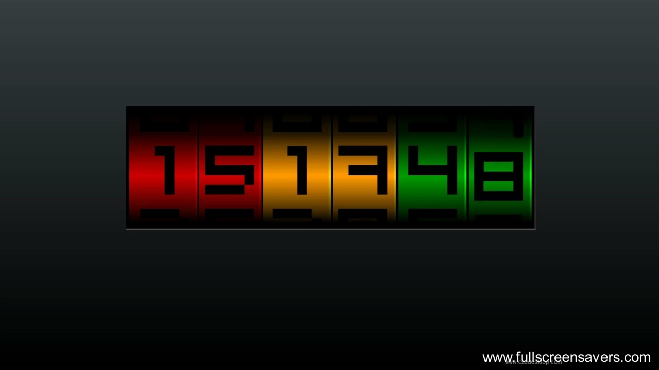 Numeric Clock - Digital clock screensaver for Windows