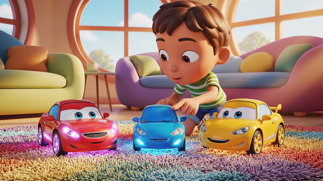 Six Little Toy Cars Zoom Zoom Zoom | Nursery Rhymes for Kids & Baby Songs