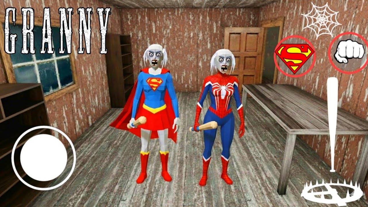 Playing as Super Mad Granny , Spider Mad Granny in Granny house