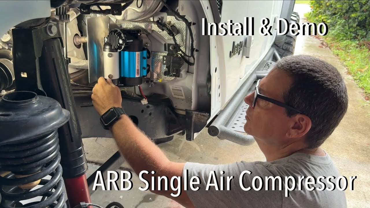 ARB Single Onboard Air Compressor Install with Under Hood Mount on Jeep Wrangler JL