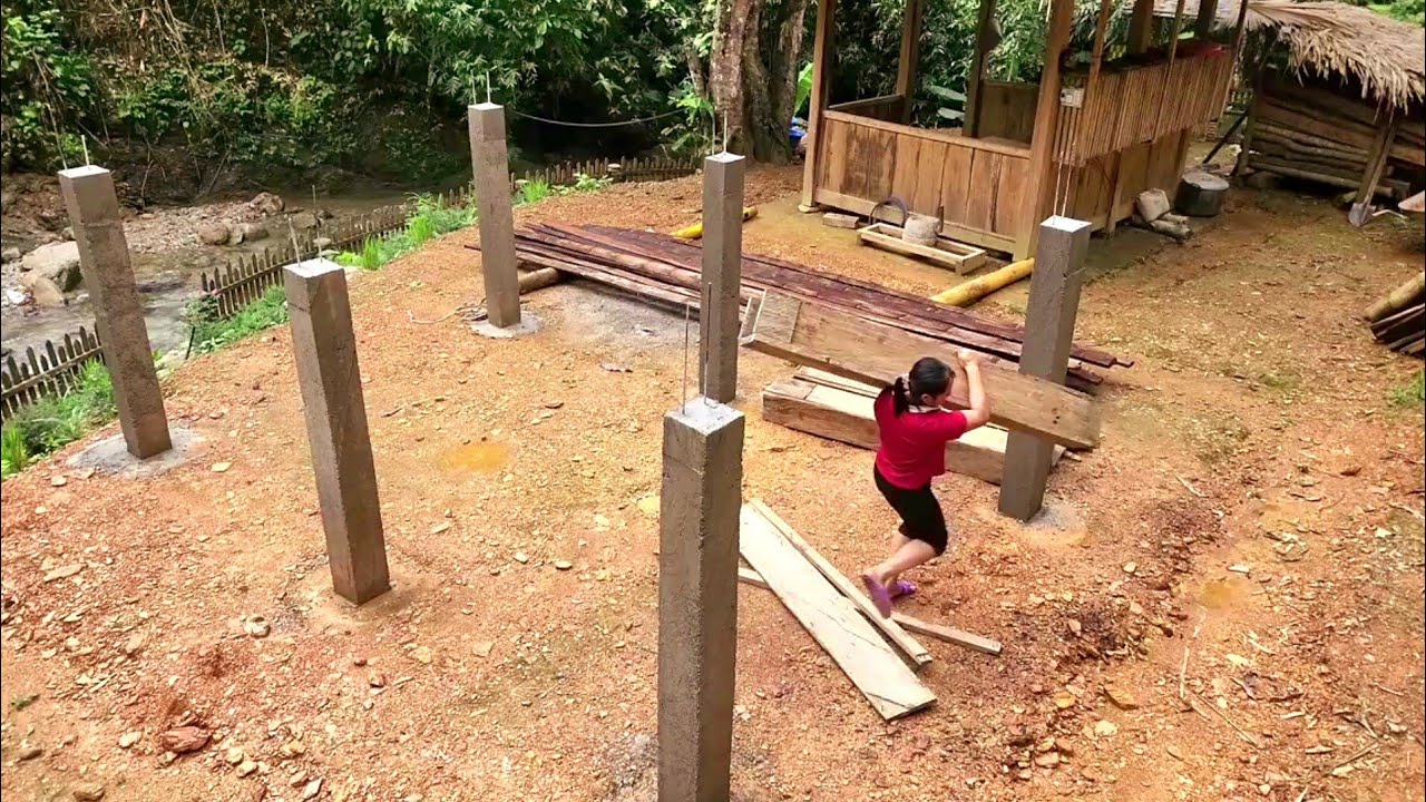 Construct the farm using concrete and steel pillars.