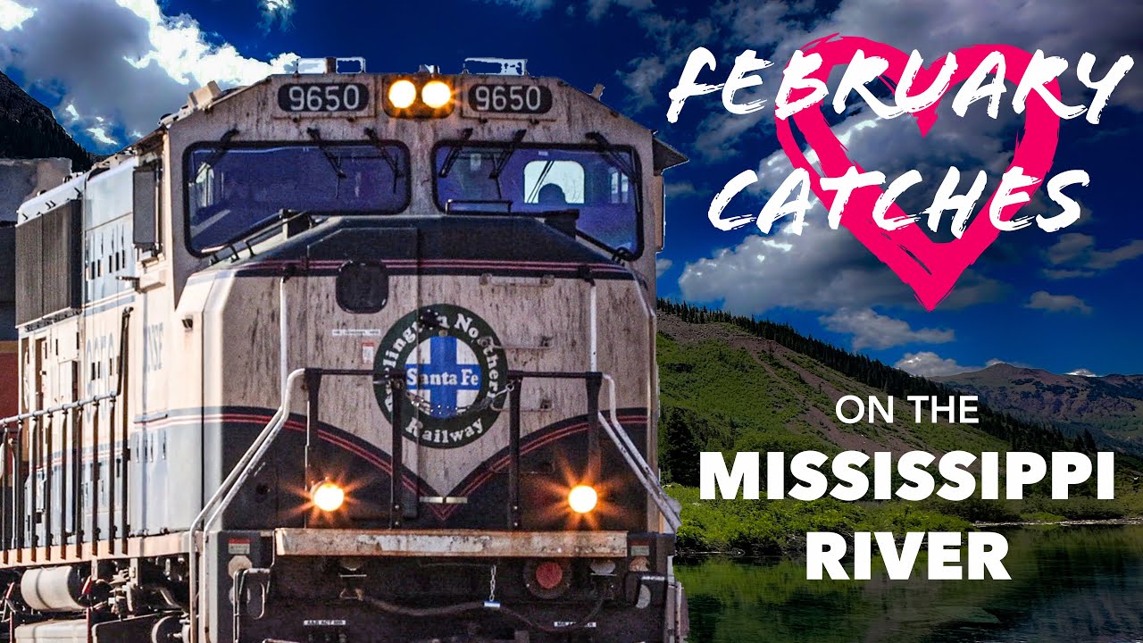 CPKC & BNSF Freight Trains on the Mississippi River - Feb 2024 | Minnesota and Wisconsin