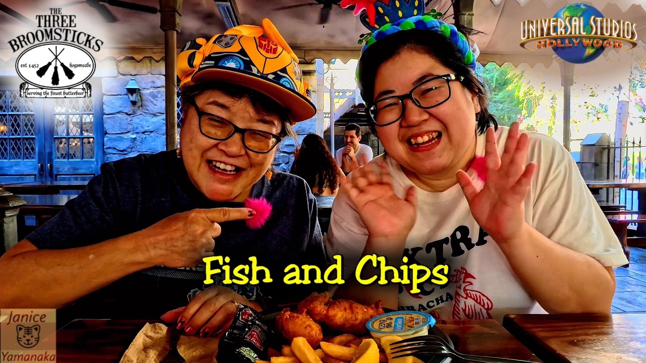Fish and Chips with MEGAN at Three Broomsticks : 2025 Universal Studios Hollywood Butterbeer Season