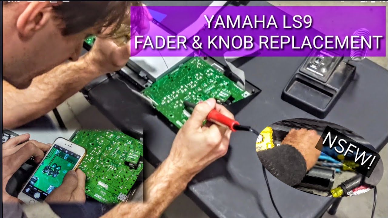 s4e13 How to Fix and Replace Yamaha LS9 Digital Console Faders and Knobs, Soldering 101