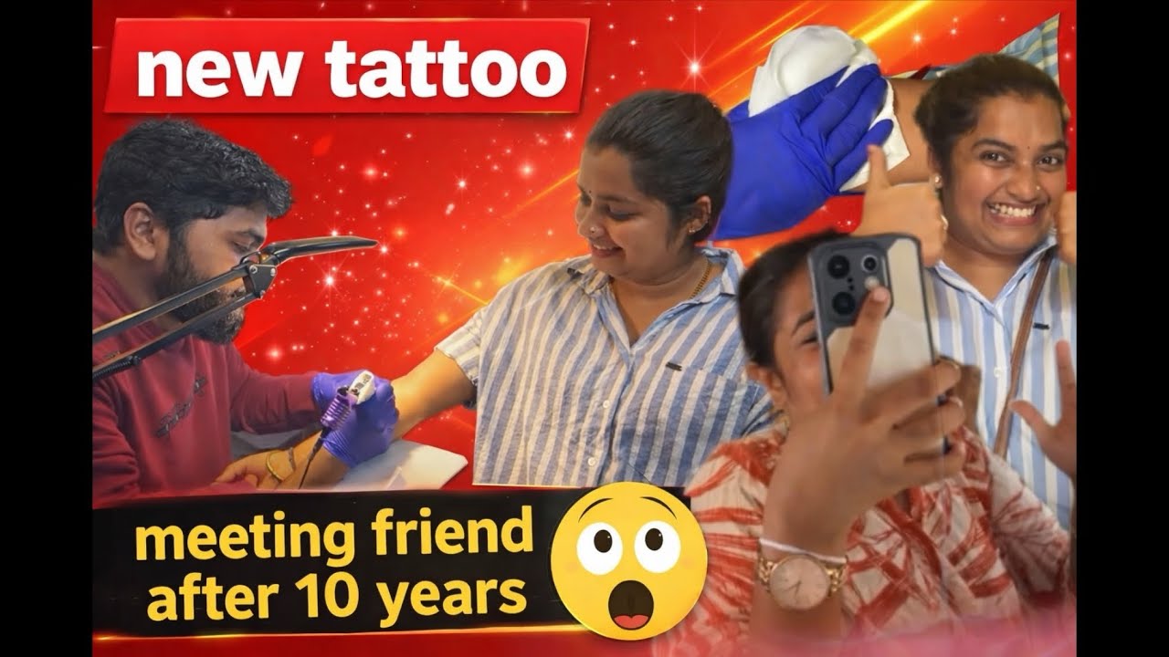 Tattoo Surprise🤔🫣🤫 | Friends Reunion After a Decade | DIVI Vlogs
