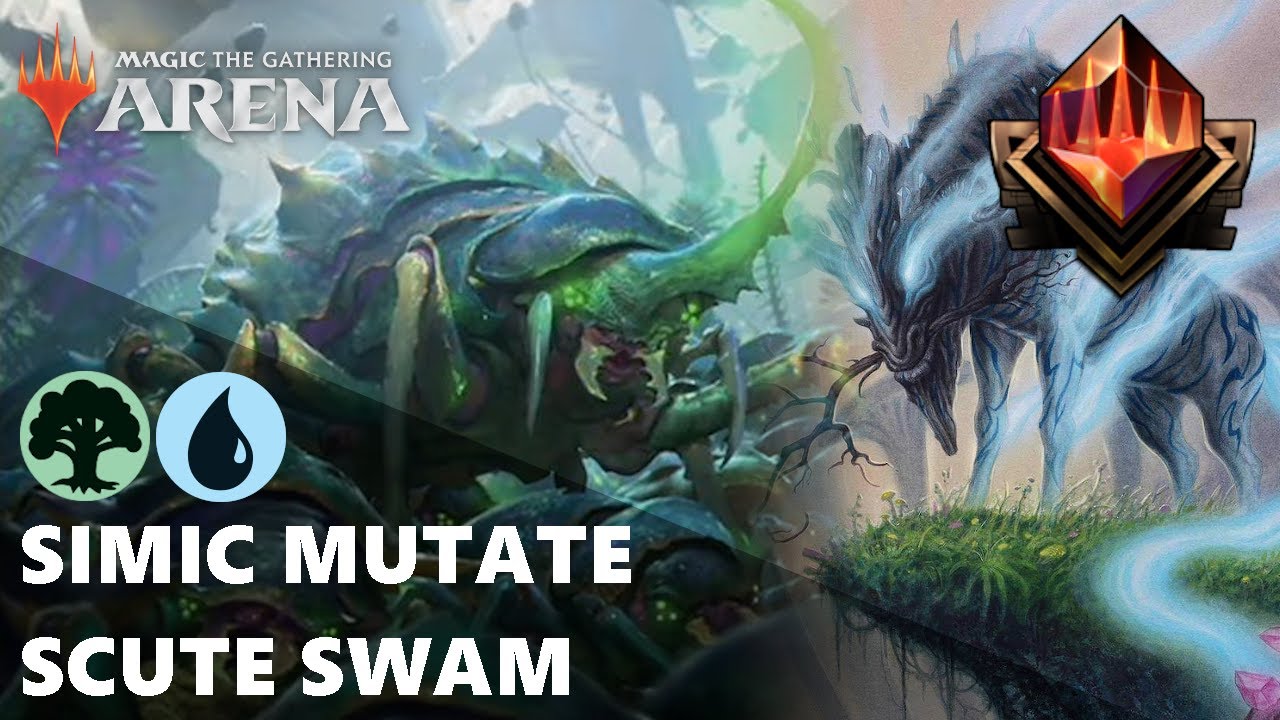 SIMIC MUTATE with SCUTE SWARM in MYTHIC! MTG Arena ladder Bo3 Standard