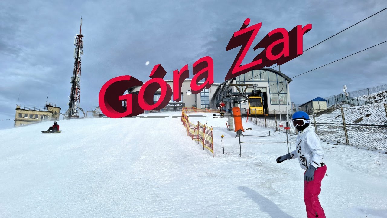 Góra Żar  Zjazd Narciarski Cała Trasa 1600.m  4K Test GoPro 12, 22.01.2024.r🏂🏻4K UHD