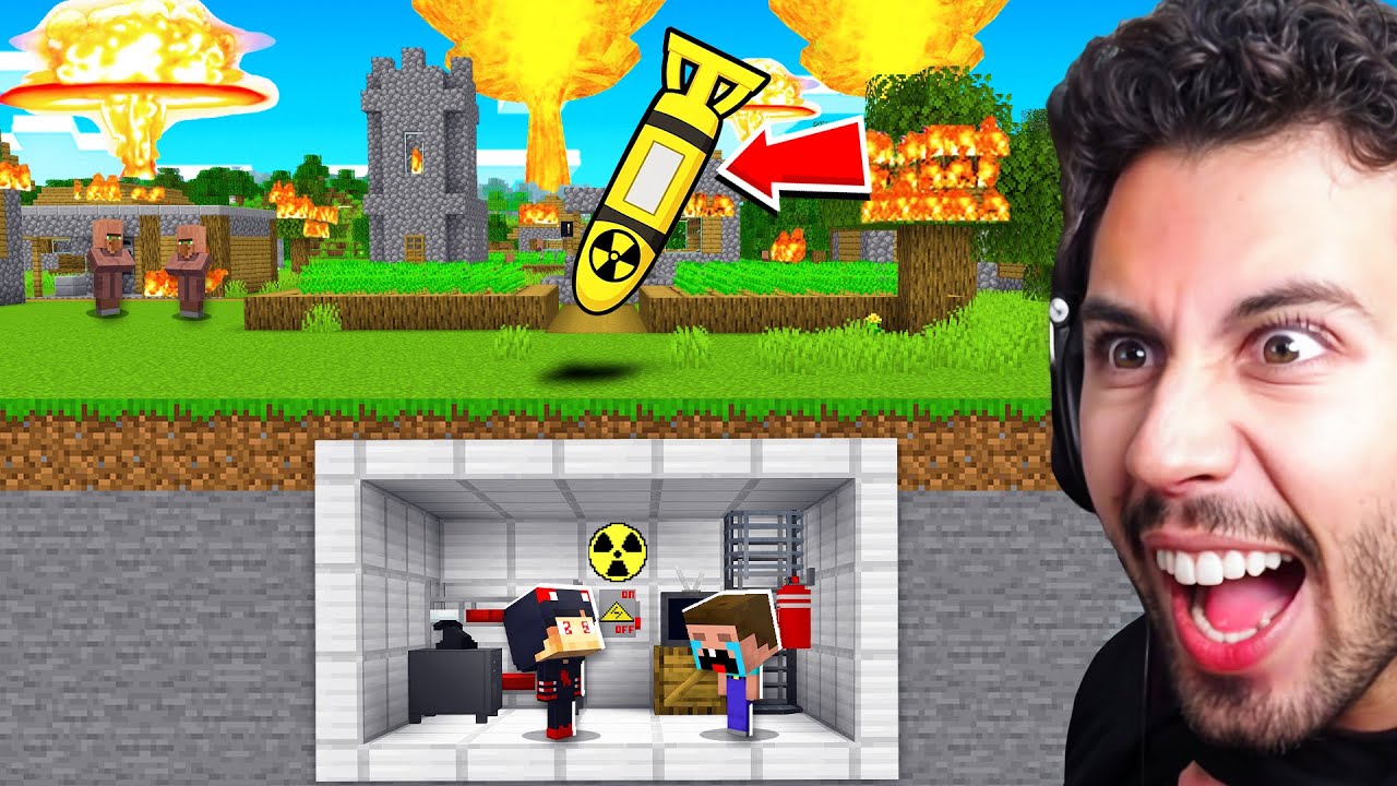 تحدي اخطر قنبلة نووية ضد اغرب قبو في قرية ماين كرافت !!؟