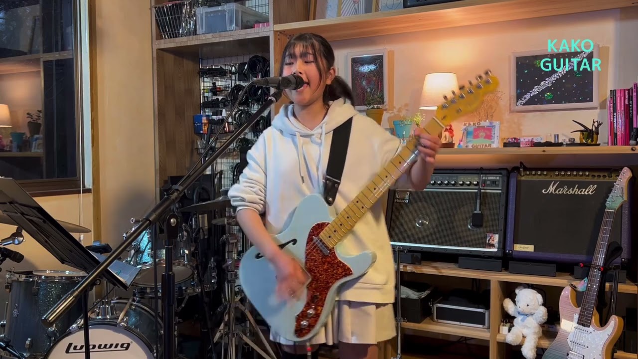 準透明少年/ヨルシカ  【エレキギター弾き語り】♱໒꒱ KAKO GUITAR ໒꒱♱ 12歳小6