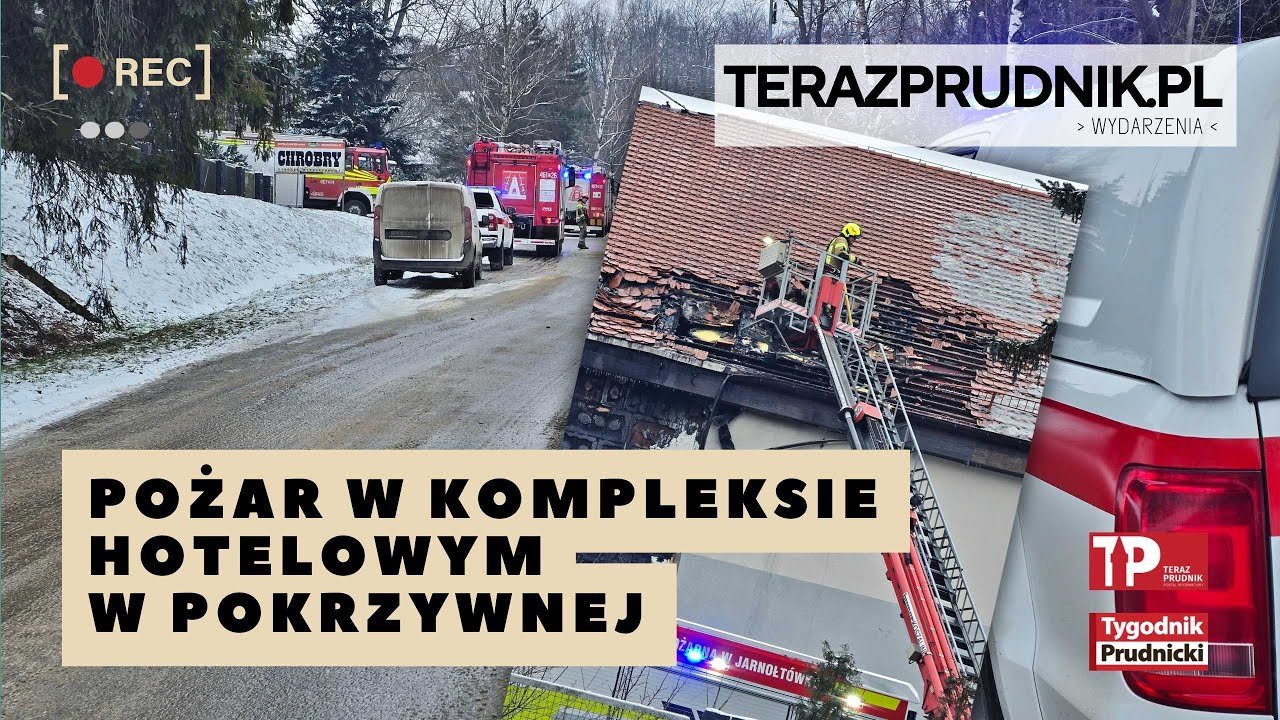 Pożar w kompleksie hotelowym w Pokrzywnej