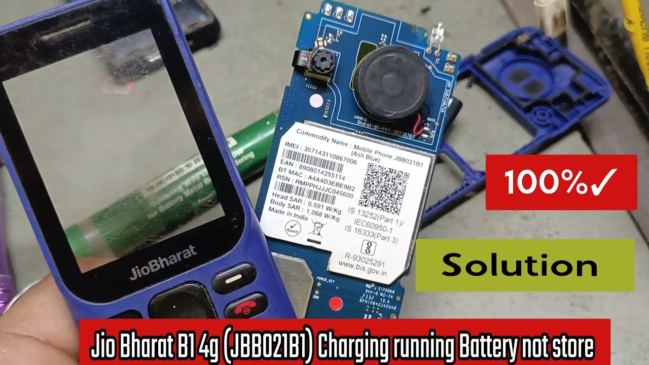 Jio Bharat B1 4g (JBB021B1) Charging running Battery not store Solution #repair #chargingjack 
