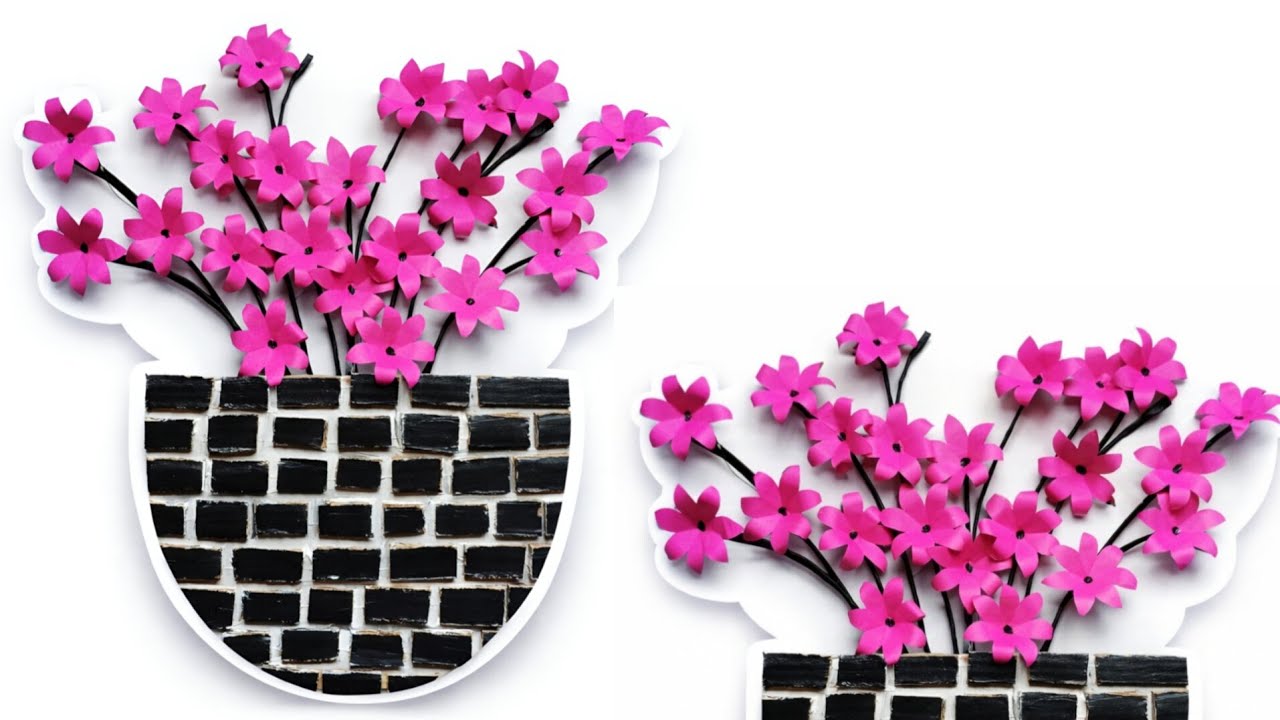 Sirf Paper Se Banaya  Sundar Wall Hanging 🌸 | Easy Paper Flower Craft