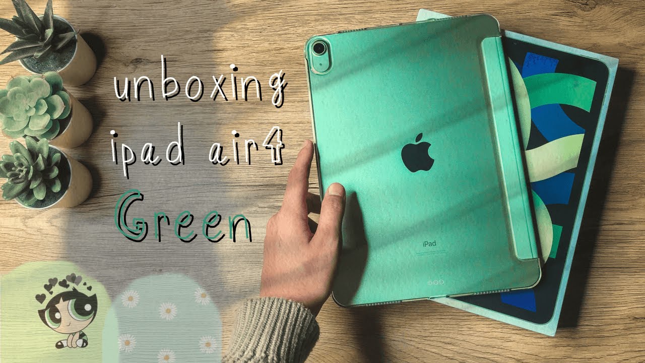 Unboxing ipad air 4 (green) 📦 🌱+ accessories | فتح صندوق ايباد اير 2020
