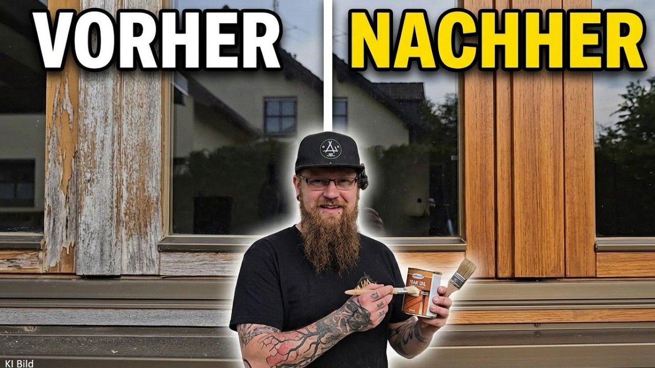 EINFACH‼️Lasur Holzfenster selber streichen