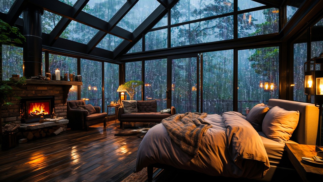 Deep Sleep Instantly with Heavy Rain & Powerful Thunder – Calming Sounds for Stress Relief