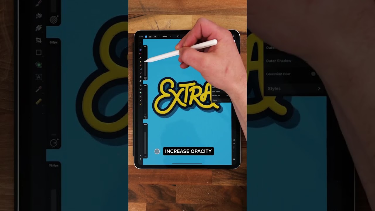 Quick 3D Type in Affinity Designer #typography #affinity #ipad