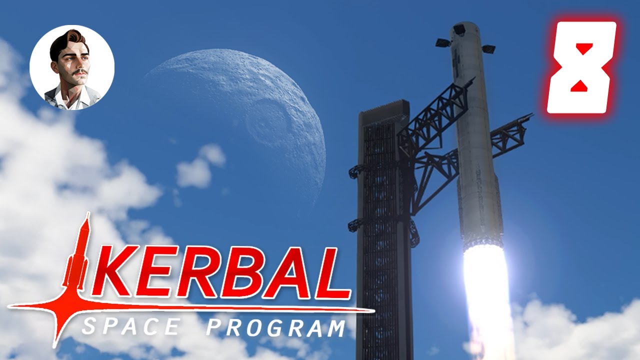 ЛОВЛЮ БУСТЕР! ПЕРВАЯ МУННАЯ ВЕРФЬ | Kerbal Space Program №8 [2 СЕЗОН]