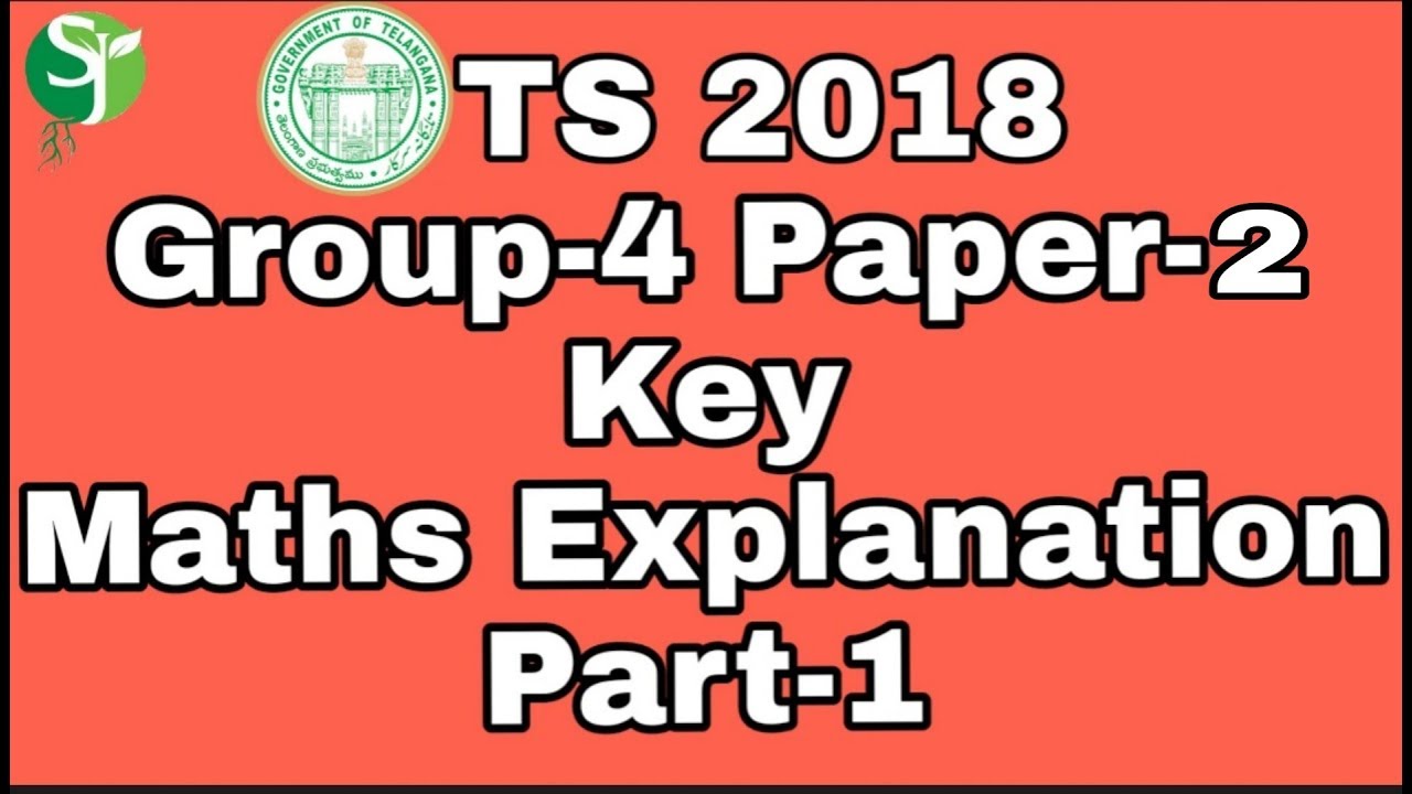 Group 4 key maths explanation Paper 2 || Part-1||