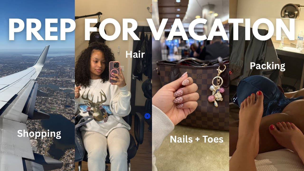 PREP WITH ME FOR VACATION ✈️🌸 | hair appt + nails + shopping haul + packing 