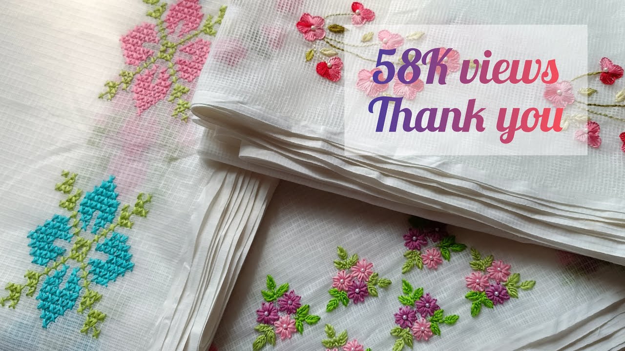 Easter special white hand embroidered saree collection 